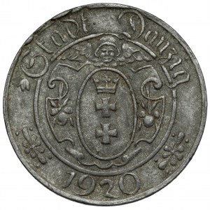 Gdańsk, 10 fenigów 1920 cynk - 59 perełek - rzadkie