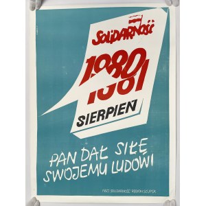 Plakat SOLIDARNOŚĆ 1980/1981 Pan dał siłę swojemu ludowi - Jan Michał Fabich