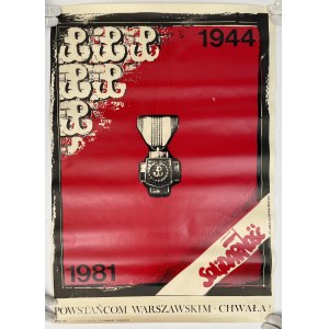 Plakat SOLIDARNOŚĆ Powstańcom Warszawskim Chwała 1981 - G. Lewandowski