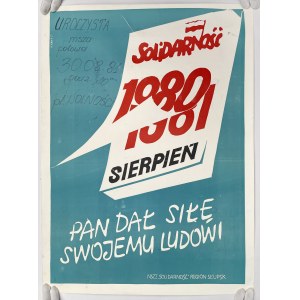Plakat SOLIDARNOŚĆ 1980/1981 Pan dał siłę swojemu ludowi - Jan Michał Fabich