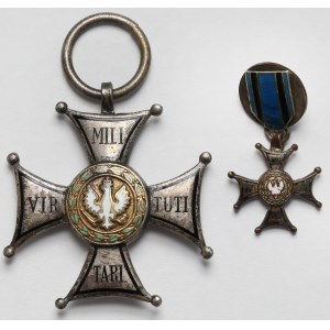 Wtórnik, Order Virtuti Militari kl.V + miniatura - Panasiuk (?), po 1945 r.