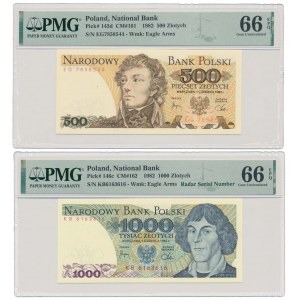 500 zł EG i 1.000 zł KB 1982 - zestaw (2szt)