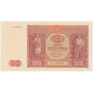 100 złotych 1946 - F - mała litera - śliczny