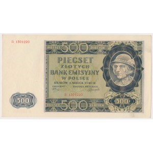 500 złotych 1940 - B