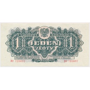 1 złoty 1944 ...owym - BO - nietypowy format - bardziej w kwadrat