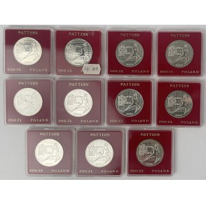 Próba Ag 200 złotych 1982 FIFA Hiszpania 1982 - zestaw (11szt)