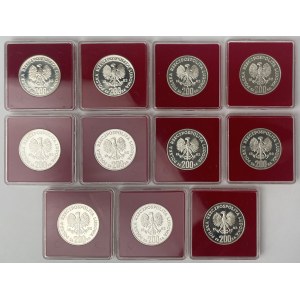 Próba Ag 200 złotych 1982 FIFA Hiszpania 1982 - zestaw (11szt)