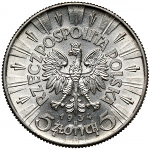 Piłsudski 5 złotych 1934 - urzędowy
