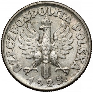 Kobieta i kłosy 2 złote 1925 z kropką, Londyn