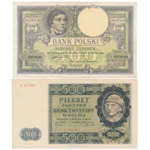 500 zł 1919 i 500 zł 1940 - zestaw (2szt)