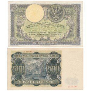 500 zł 1919 i 500 zł 1940 - zestaw (2szt)