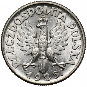 Kobieta i kłosy 2 złote 1925 z kropką, Londyn