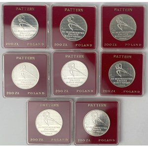 Próba Ag 200 złotych 1982 FIFA Hiszpania 1982 - zestaw (8szt)