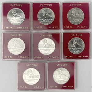Próba Ag 200 złotych 1982 FIFA Hiszpania 1982 - zestaw (8szt)