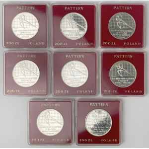 Próba Ag 200 złotych 1982 FIFA Hiszpania 1982 - zestaw (8szt)