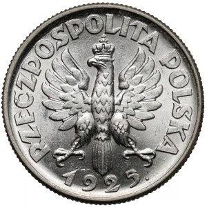 Kobieta i kłosy 2 złote 1925 z kropką, Londyn