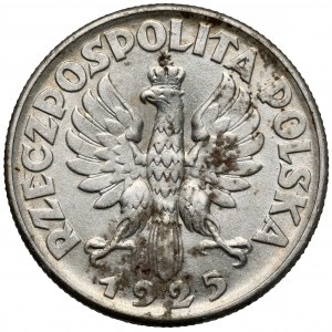 Kobieta i kłosy 2 złote 1925 bez kropki, Filadelfia