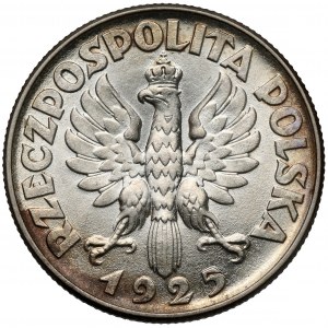 Kobieta i kłosy 2 złote 1925 bez kropki, Filadelfia