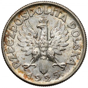 Kobieta i kłosy 2 złote 1925 z kropką, Londyn