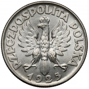 Kobieta i kłosy 2 złote 1925 bez kropki, Filadelfia