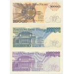 20,000 zloty and 2x 100,000 zloty 1989-1993 - set (3pcs)