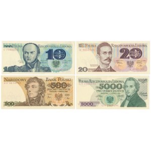 10 - 5.000 zł 1982 - zestaw (4szt)