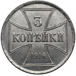 Ober-Ost. 3 kopiejki 1916-A, Berlin - piękne