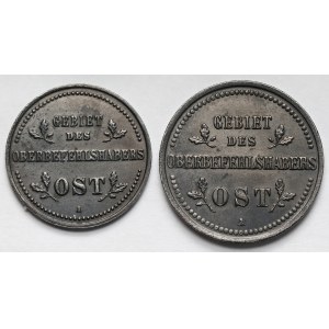 Ober-Ost. 1-2 kopiejki 1916-A, Berlin - zestaw (2szt)