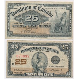 Kanada 2x 25 cents 1900 i 1923 - zestaw (2szt)