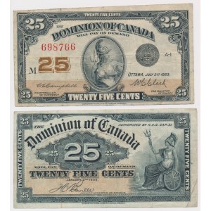 Kanada 2x 25 cents 1900 i 1923 - zestaw (2szt)