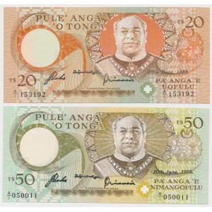 Tonga, 20 i 50 Pa'anga 1989 - zestaw (2szt)