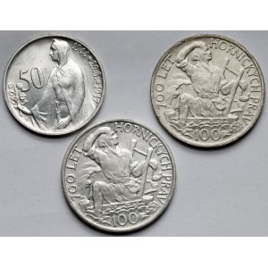 Czechosłowacja, 50-100 korun 1947-1949 - zestaw (3szt)