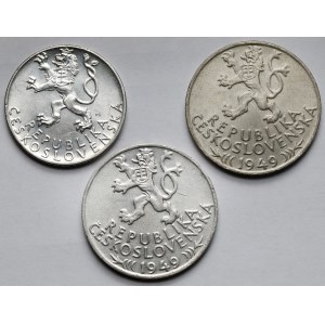 Czechosłowacja, 50-100 korun 1947-1949 - zestaw (3szt)