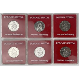 100 złotych 1985 Pomnik - Szpital Centrum Zdrowia Matki Polki - zestaw (6szt)
