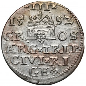Zygmunt III Waza, Trojak Ryga 1592