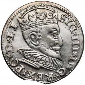 Zygmunt III Waza, Trojak Ryga 1594 - z kwiatem