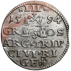 Zygmunt III Waza, Trojak Ryga 1594 - lilijka