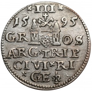 Zygmunt III Waza, Trojak Ryga 1595 - LIV