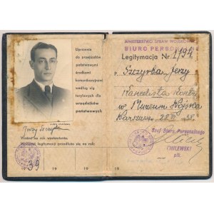 II RP, Legitymacja 1938, Muzeum Wojska w Warszawie - Ministerstwo Spraw Wojskowych