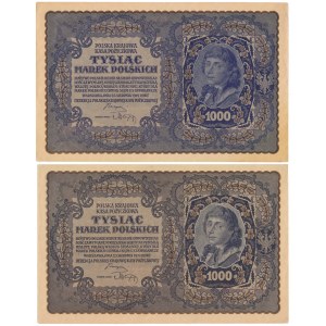 2x 1.000 marek 1919 Sierpień - III Serja C i AB (2szt)