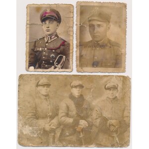 II RP, Fotografie wojskowe - zestaw (3szt)