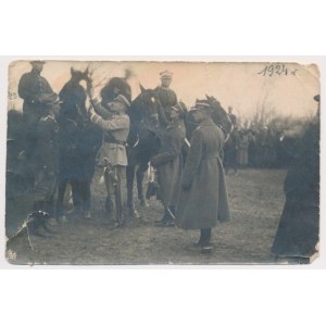 II RP, Fotografia, Marszałek Józef Piłsudski 1924 - konkurs hippiczny 11 Pułku Ułanów Legionowych