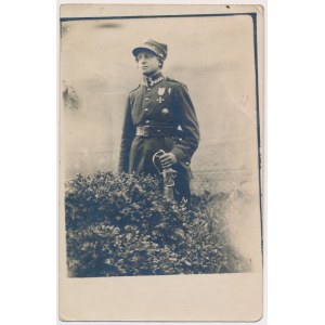 II RP, Fotografia wojskowa - Odznaka Pamiątkowa Wojsk Wielkopolskich i Front Litewsko-Białoruski - późniejsza odbitka