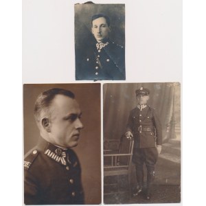 II RP, Fotografie wojskowe - zestaw (3szt)