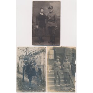 II RP, Fotografie wojskowe - zestaw (3szt)