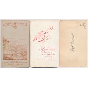 Fotografie, Walery Rzewuski, Awit Szubert i Józef Ostrowski - pionierzy polskiej fotografii - zestaw (3szt)