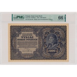 1.000 marek 1919 Sierpień - III Serja T (Mił.29g)