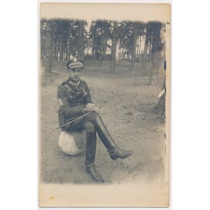 Powstanie Wielkopolskie (?) Fotografia wojskowa, Żołnierz ze szpicrutą