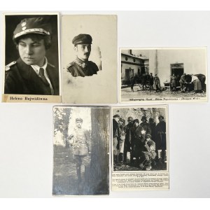 II RP, Fotografie wojskowe - zestaw (5szt)