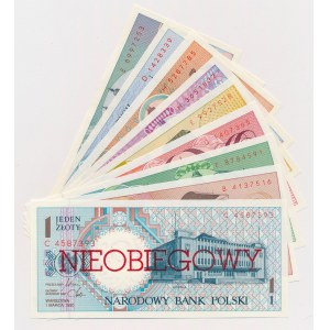 Miasta Polskie 1990 - NIEOBIEGOWE - komplet